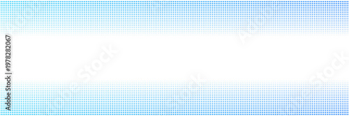 Blue Halftone Dot Pattern Border for Digital Technology and Data Visualization Background