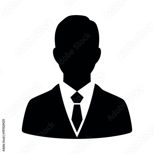 Professional silhouette of a person in formal business attire