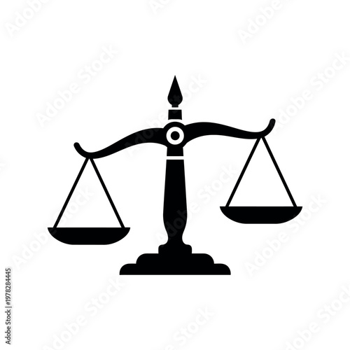 A classic depiction of a balanced scale symbolizing justice and fairness.