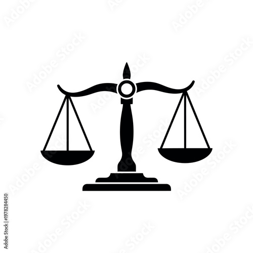 Classic depiction of a balanced scale symbolizing justice and equality