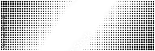 Black Halftone Dot Gradient Pattern for Retro Comic Book Design and Pop Art Background