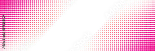 Pink Halftone Dot Pattern Banner for Breast Cancer Awareness Month Marketing