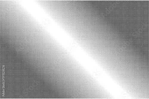 Black and White Halftone Pattern with Diagonal Gradient for Manga and Comic Book Art
