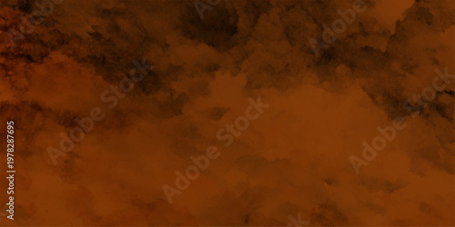 Abstract ethereal clouds drift across the vast sky, painted in hues of brown, evoking a sense of drama and tranquility, with the sun's warm glow. 