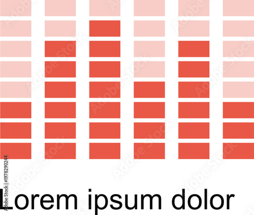 Minimalist geometric pattern with alternating red and pink stripes