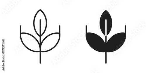 High fiber food icon vector flat linear pack on white background