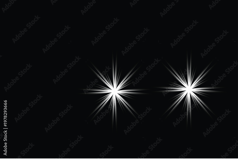 Fototapeta premium A glowing blue galaxy design featuring an abstract star burst and bright energy flares creates a motion pattern across a dark space backdrop for this shining illustration