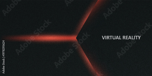 Virtual reality immersive neural simulation display with orange abstract glowing lines. Future digital interface graphic. Technology concept.
