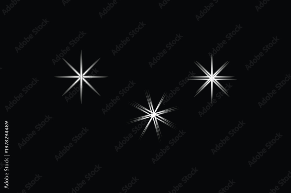 Fototapeta premium A bright vector illustration design featuring a colorful Christmas tree, stars, and fireworks celebrating the New Year holiday against a black night sky pattern
