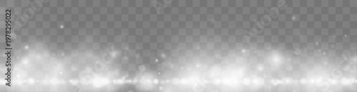 Bright white glitter dust flows with luminous light. Smooth shimmer creates elegant motion design. Perfect design element for backgrounds and banners. Vector