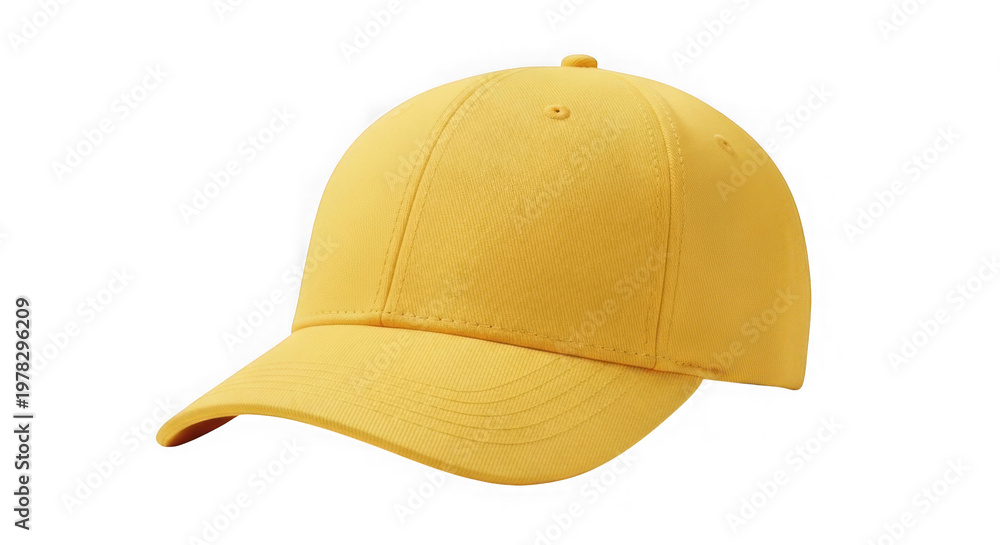 Fototapeta premium Happy father's day stylish yellow baseball cap isolated on transparent background