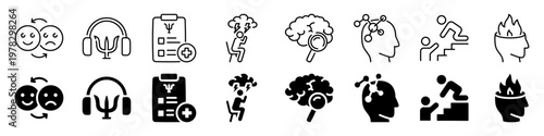 Psychology Icons Set