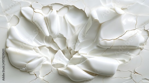 Abstract Surface Texture Art Featuring Intricate Cracks and Lines in a Contemporary Ceramic Design