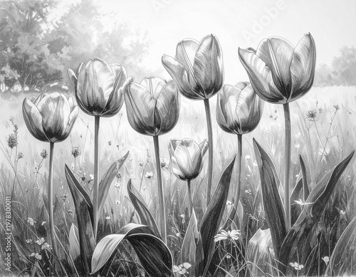 coloring pages of tulip flowers, part 2