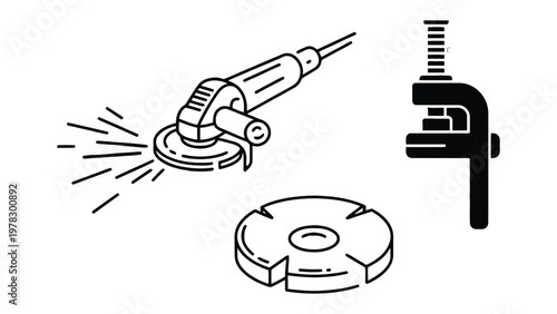 Engineering Tools Collection: This image showcases a collection of engineering tools, illustrating the essential equipment for precise tasks and craftsmanship.