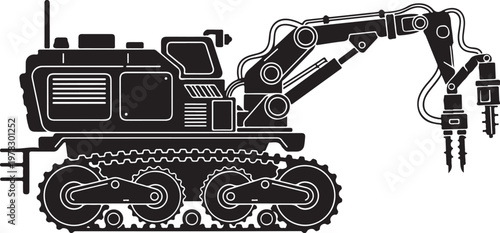 Heavy duty excavator, construction equipment, drilling machine, industrial vehicle