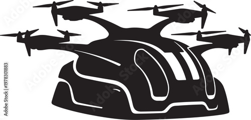 Drone, futuristic drone, black drone icon, vector drones, flying vehicle