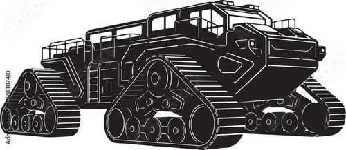 Industrial tracked vehicle, heavy equipment, construction machine, tank tread