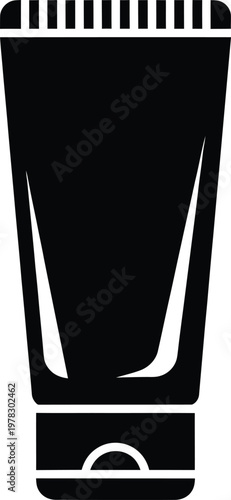 Silhouette of a squeeze tube for cream or lotion vector illustration