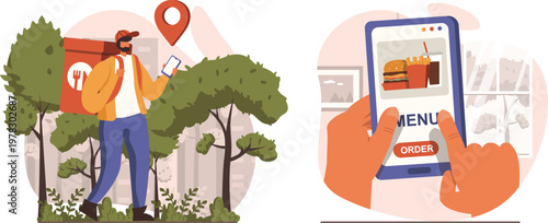 Aerial view of a bustling city with highlighted pedestrian crossing and no entry sign