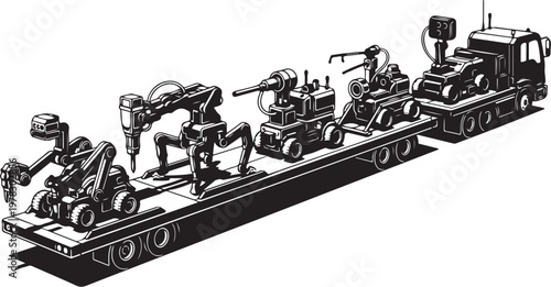 Industrial robotic arms, machinery, factory automation, manufacturing technology