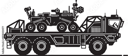 Industrial truck, heavy duty trailer, vehicle transport, cargo carrier