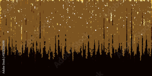 Abstract golden texture resembling rain or falling light streaks