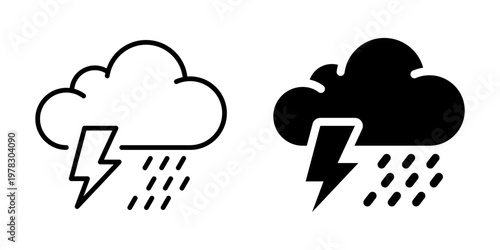 Thunderstorm Weather Icons