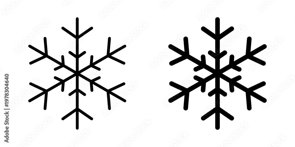 Fototapeta premium Stylized Snowflake Designs