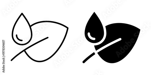Leaf and Water Drop Icon