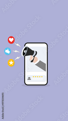 Smartphone Advertising with Megaphone and Reactions