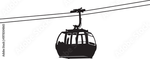 Cable Car, Gondola Lift, Transportation Icon, Travel Vector