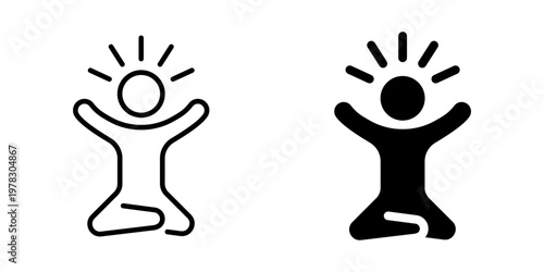 Person Meditating With Radiant Aura