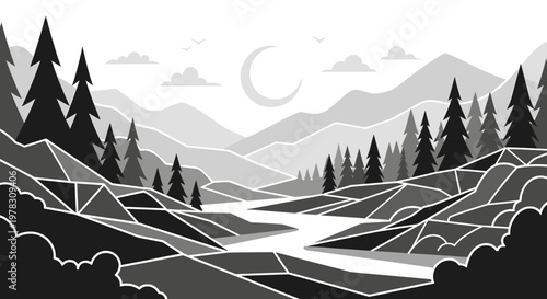 Stylish abstract graphic of bat wings on black. Ideal for marketing materials, website design, or social media content needing a modern, mysterious to