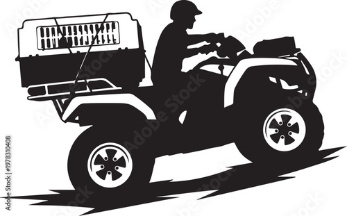 ATV, quad bike, silhouette, all-terrain vehicle, recreational vehicle