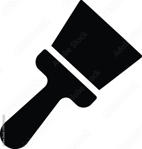Silhouette scraper tool for painting and construction work vector illustration