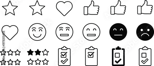 Feedback Icons: A selection of concise, universal icons conveying various types of feedback.