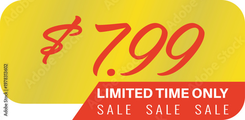 Limited time sale with dollar signs and shopping cart graphic