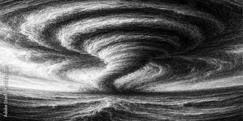 Smooth black silk fabric creates a dark luxury background with flowing water waves and a smoke pattern for an elegant art wallpaper design