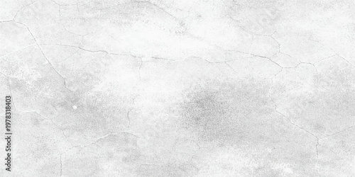 Blank vintage paper and old white marble stone textures create a rough grey grunge pattern on a weathered cement wall surface for an artistic winter design