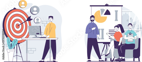 Scientists observing the operation of a cyclotron particle accelerator