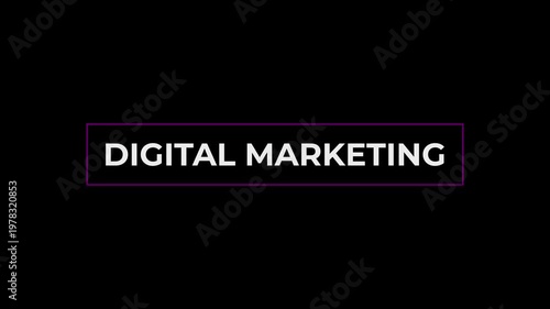DIGITAL MARKETING Kinetic Typography 9-Second Loopable 4K Motion Graphics for Business & Promotion