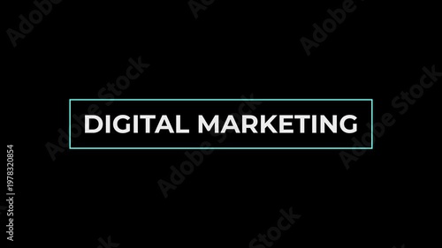 DIGITAL MARKETING Kinetic Typography 9-Second Loopable 4K Motion Graphics for Business & Promotion