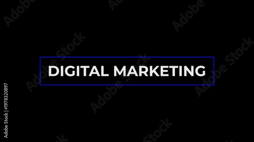 DIGITAL MARKETING Kinetic Typography 9-Second Loopable 4K Motion Graphics for Business & Promotion