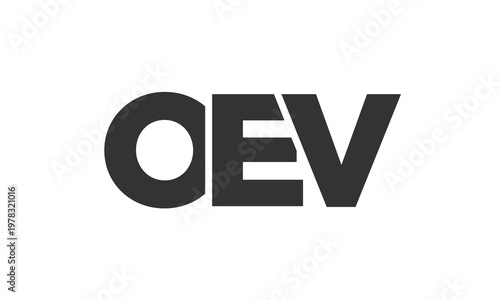 OEV logo design template with strong and modern bold text. Initial based vector logotype featuring simple and minimal typography. Trendy company identity.