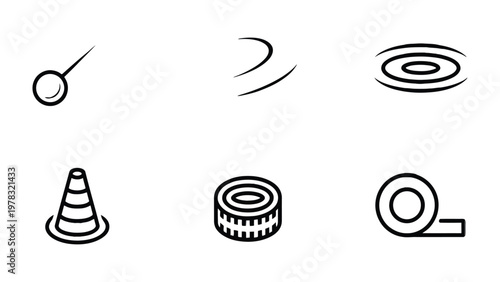 Iconic Sport Elements: A visually dynamic composition featuring simple, stylized icons representing various aspects of sport, capturing the essence of competition and athleticism.