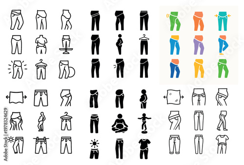 Pants icons with jeans leggings waist minimal