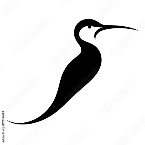 Hummingbird logo silhouette