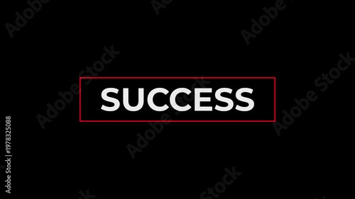 SUCCESS Kinetic Typography 10-Second Loopable 4K Motivational Motion Graphics