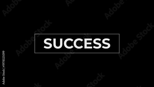 SUCCESS Kinetic Typography 10-Second Loopable 4K Motivational Motion Graphics